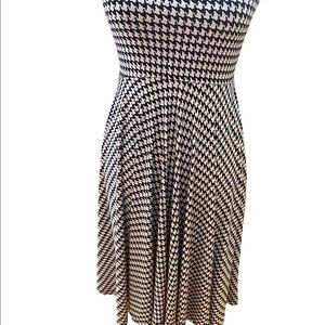 Houndstooth strapless summer dress